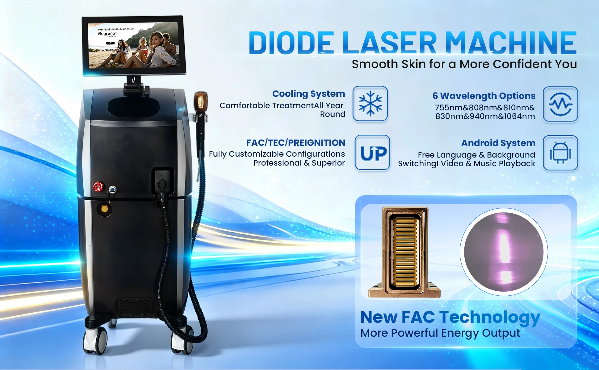 Diode Laser Hair Removal Machine